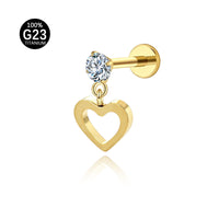 Piercing Labret Titânio G23 Pequeno Detalhe, Grande Personalidade