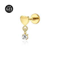 Piercing Labret Titânio G23 com Design Elegante e Personalidade Única
