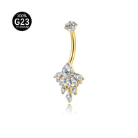 Piercing de Umbigo Titânio G23 Premium com Design Feminino Sofisticado