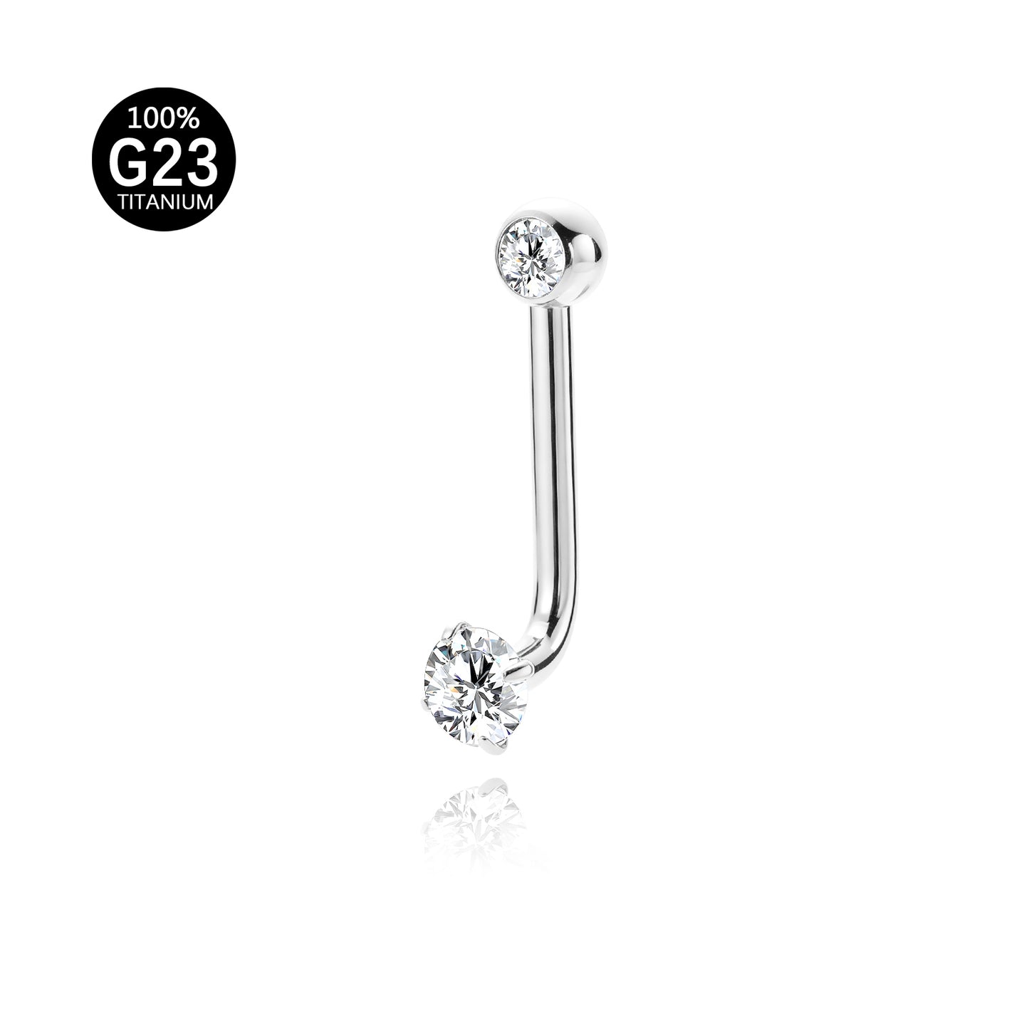 Piercing de Umbigo Titânio G23 Premium com Design Feminino Sofisticado