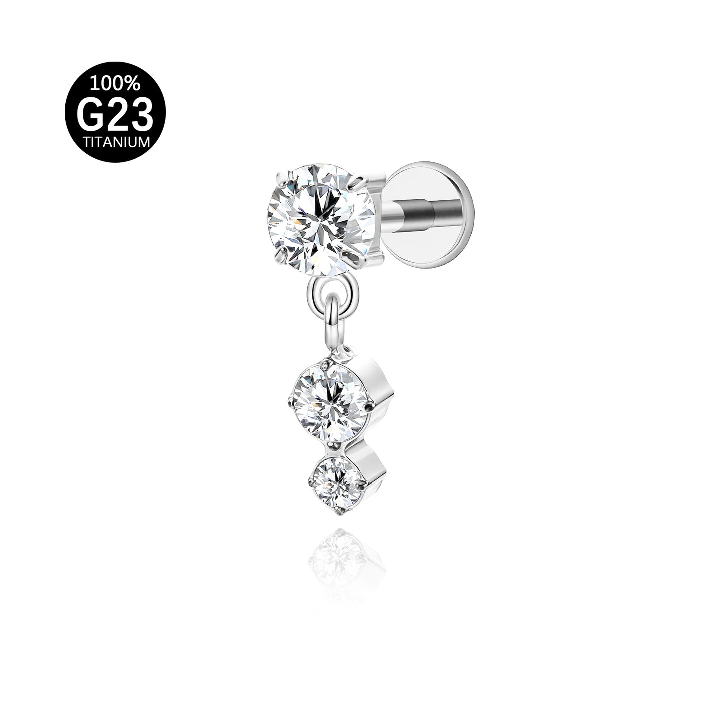 Piercing Labret Titânio G23 Premium com Design Minimalista e Sofisticado
