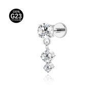 Piercing Labret Titânio G23 Premium com Design Minimalista e Sofisticado