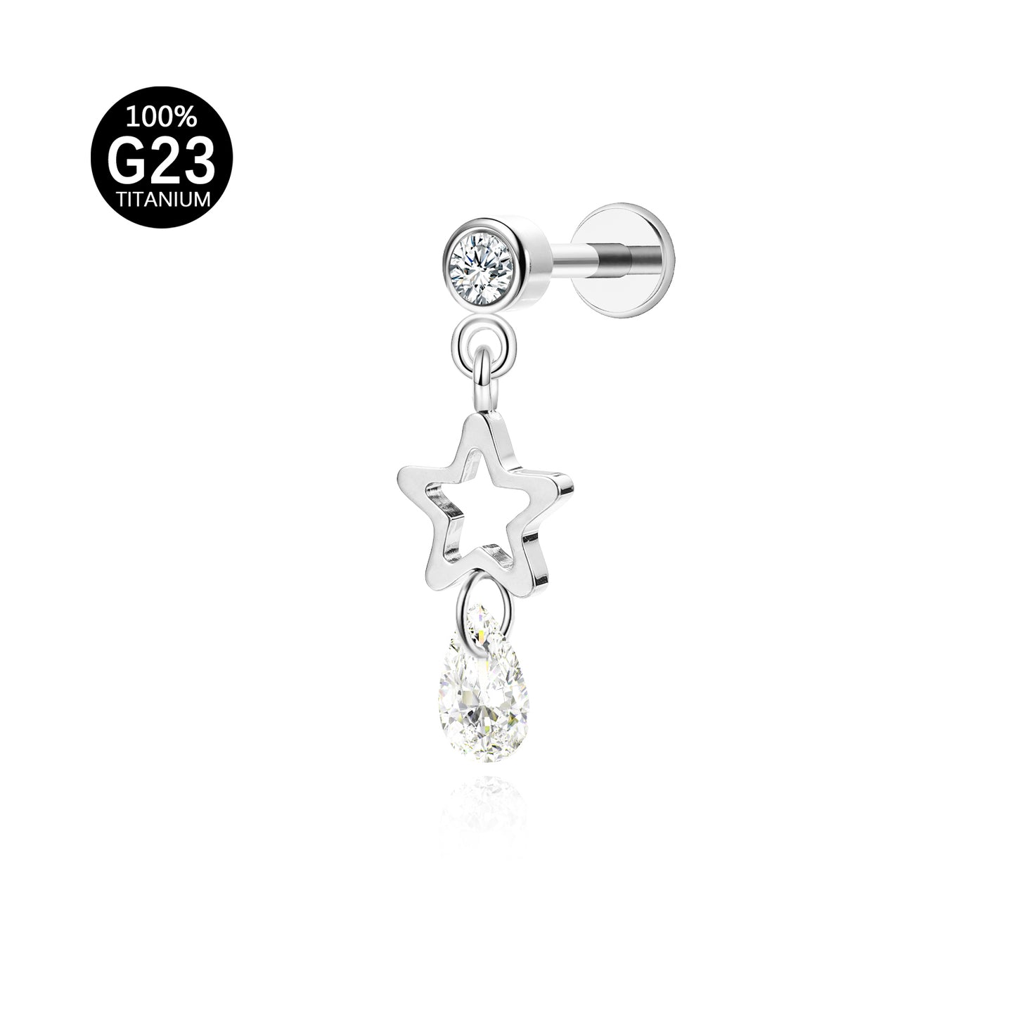 Piercing Labret Feminino com Design Delicado e Estilo Moderno