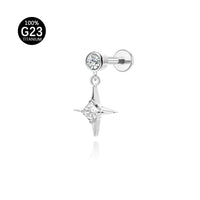 Piercing Labret Titânio G23 Hipoalergênico com Estilo Contemporâneo