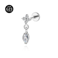 Piercing Labret Feminino com Brilho Sutil e Charme Sofisticado