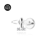 Piercing Labret Titânio G23 Joia Minimalista e Elegante