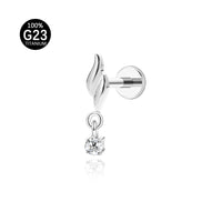 Piercing Labial em Titânio G23 com Design de Raio Suave
