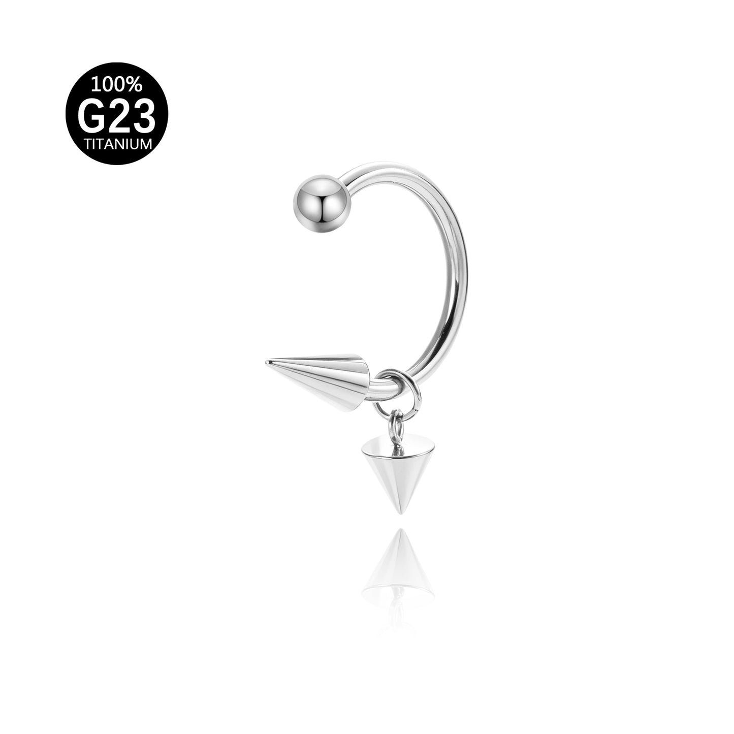 Brinco Feminino em Titânio G23 com Design Elegante e Moderno