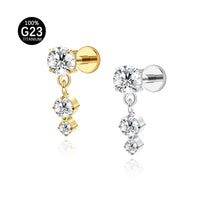 Piercing Labret Titânio G23 Premium com Design Minimalista e Sofisticado