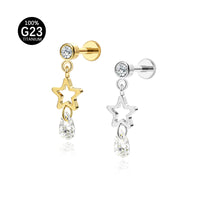 Piercing Labret Feminino com Design Delicado e Estilo Moderno