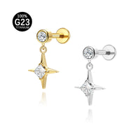 Piercing Labret Titânio G23 Hipoalergênico com Estilo Contemporâneo