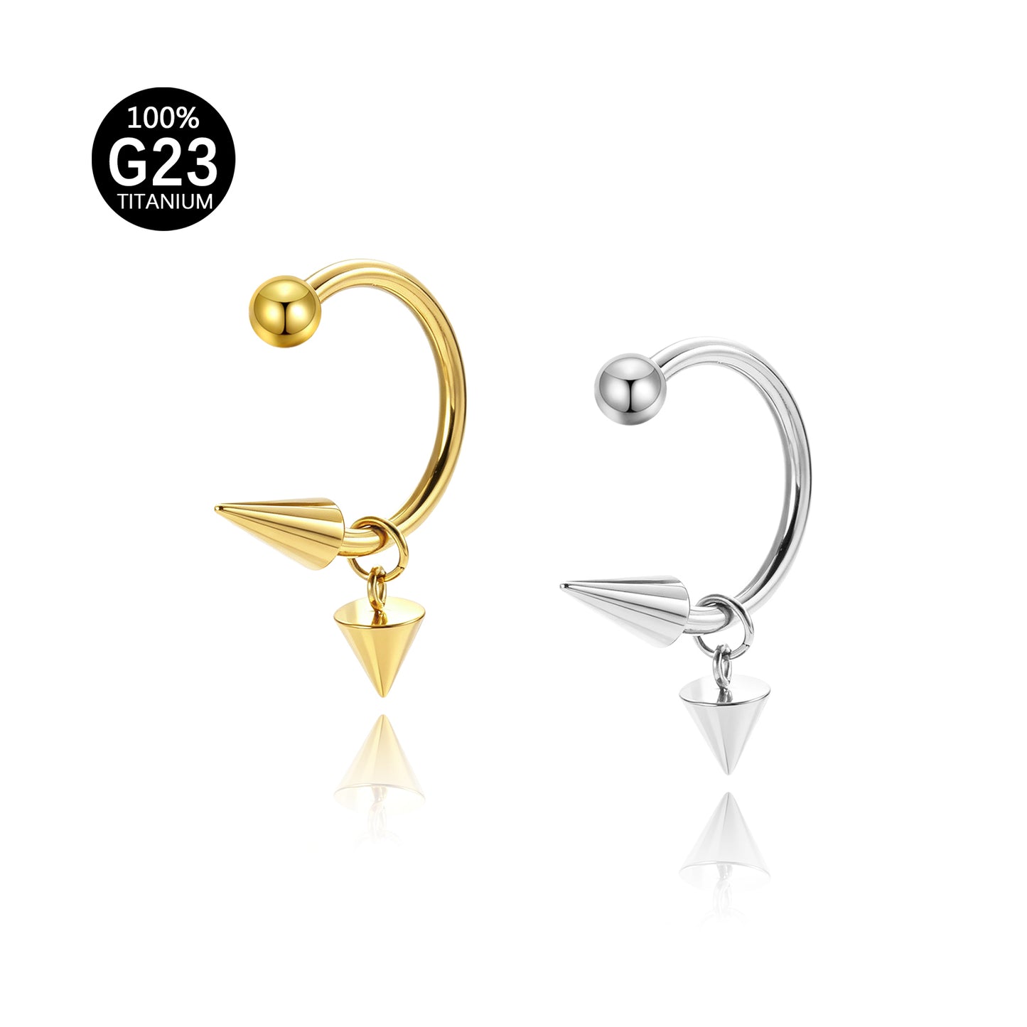 Brinco Feminino em Titânio G23 com Design Elegante e Moderno