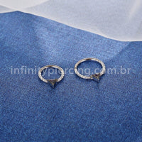 Piercing Argola Titânio Segmento Articulado Zircônia