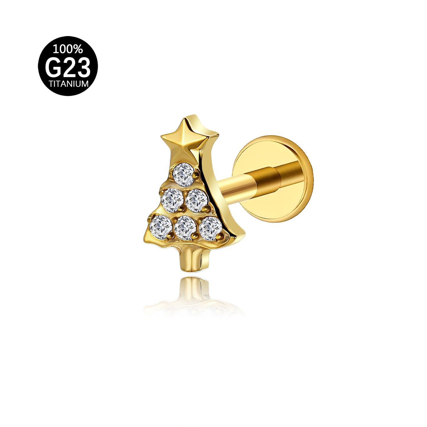 Piercing Labret Titânio G23 Design Delicado que Valoriza o Sorriso