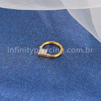 Piercing Argola Titânio Segmento Articulado Zircônia Cravejada