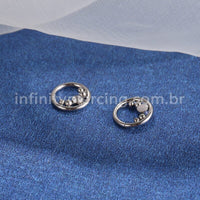 Piercing Argola Titânio Segmento Articulado Zircônia