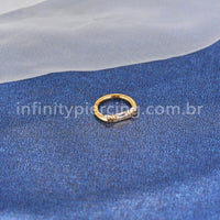 Piercing Argola Titânio Detalhes Zircônia Cravejada