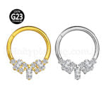 Piercing Argola Titânio Segmento Articulado Zircônias