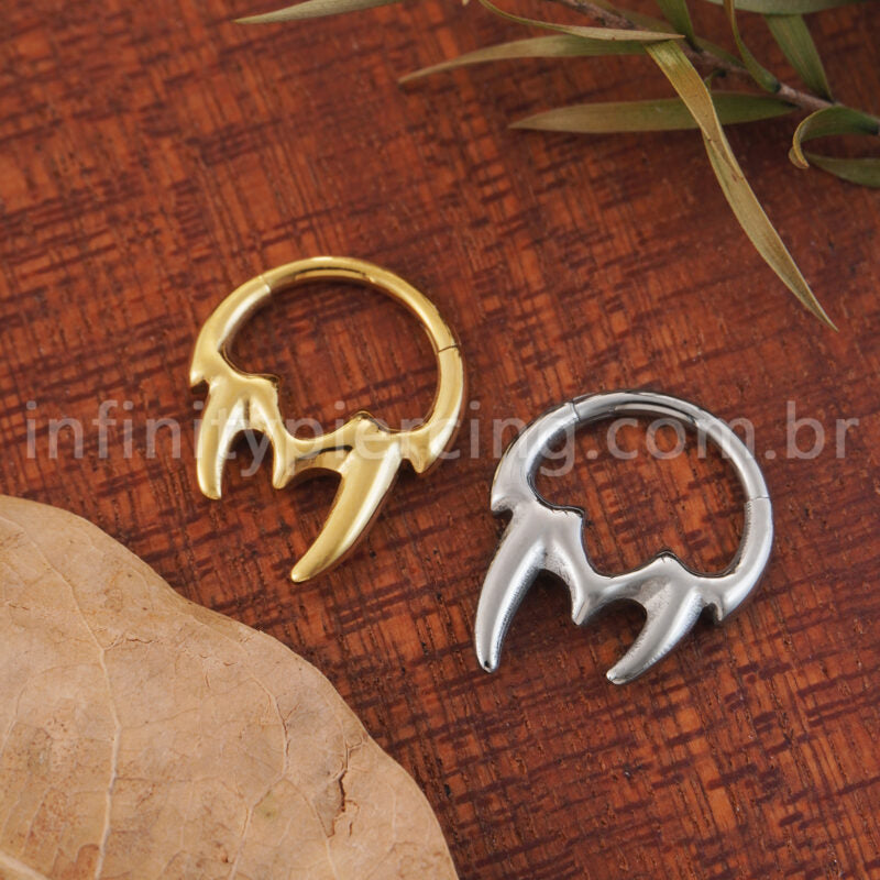 Piercing Argola Titânio Segmento Articulado Presas