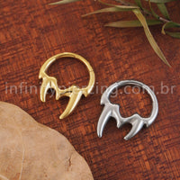 Piercing Argola Titânio Segmento Articulado Presas