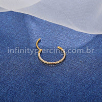 Piercing Argola Titânio Segmento Articulado Zircônia