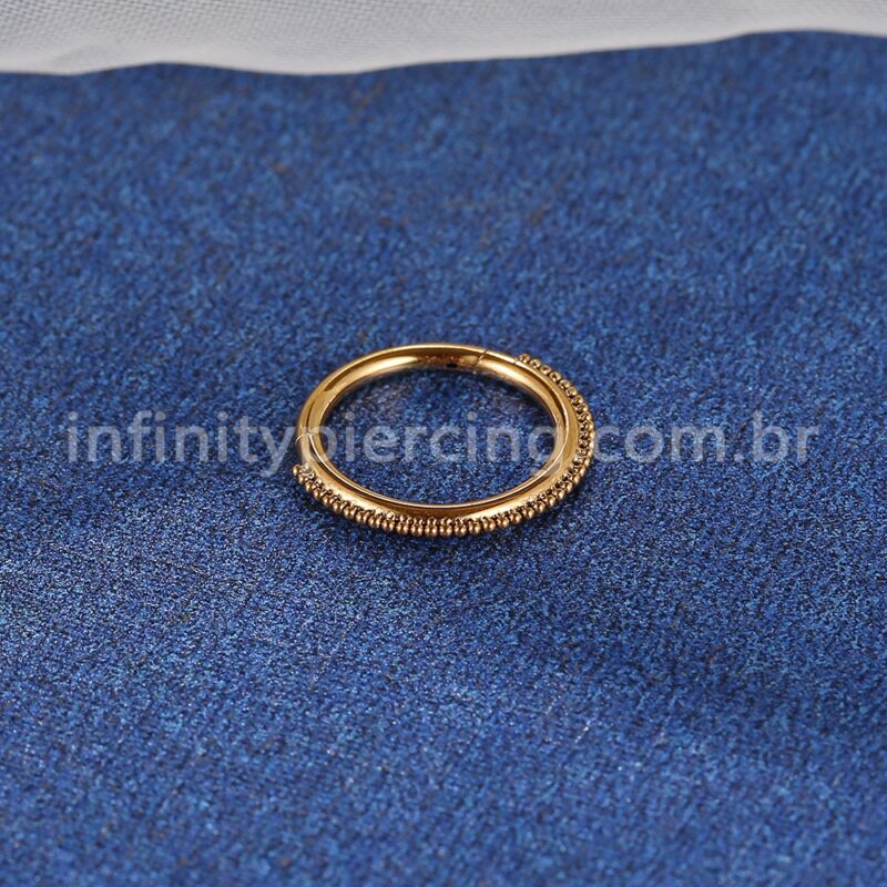 Piercing Argola Segmento Articulado Aço Cirúrgico Indiano