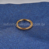 Piercing Argola Segmento Articulado Aço Cirúrgico Indiano