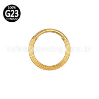 Piercing Argola Titânio Segmento Articulado Detalhada