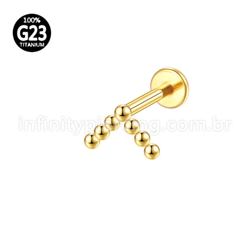 Piercing  Labret Titânio Bolinhas