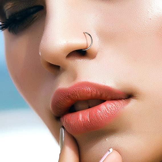 Piercing Nostril D-Ring Titânio