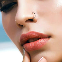 Piercing Nostril D-Ring Titânio