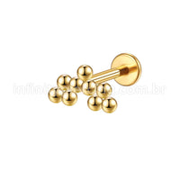 Piercing Labret Aço Cirúrgico Indiano