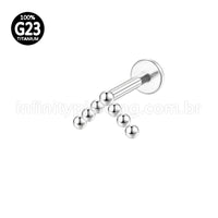 Piercing  Labret Titânio Bolinhas