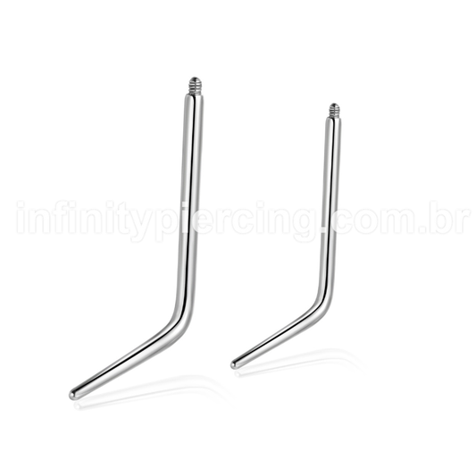 Taper Curvo Piercing Aço Cirúrgico