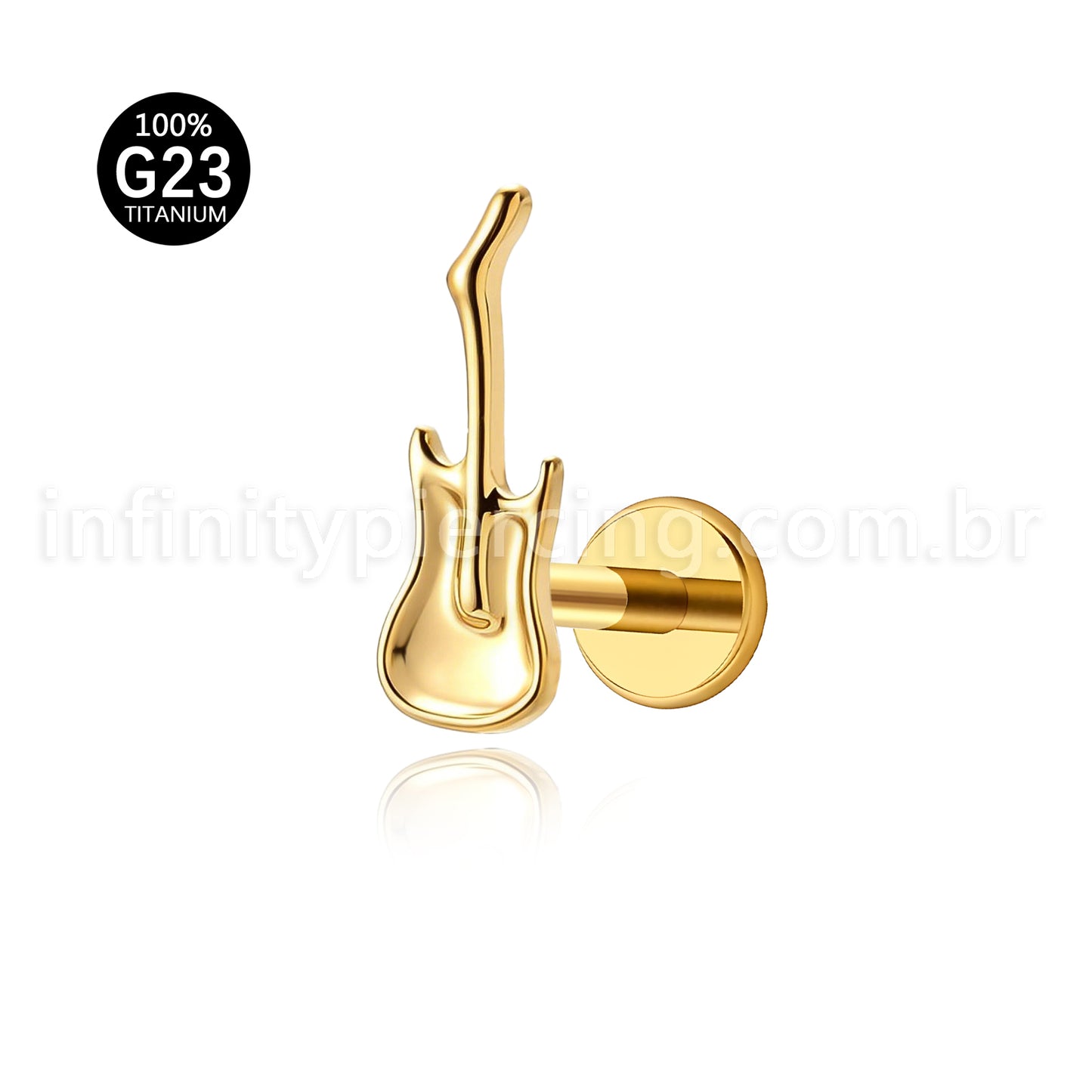 Piercing Labret Titânio Guitarra