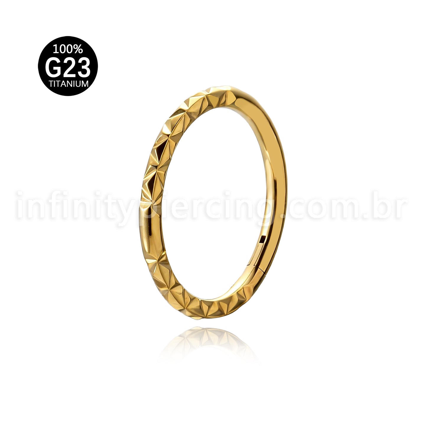 Piercing Argola Titânio Detalhada