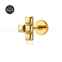 Piercing Labret Titânio Peça De Montar Tetris
