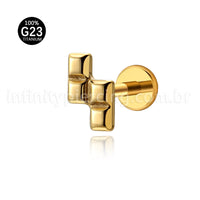 Piercing Labret Titânio Peça De Montar Tetris