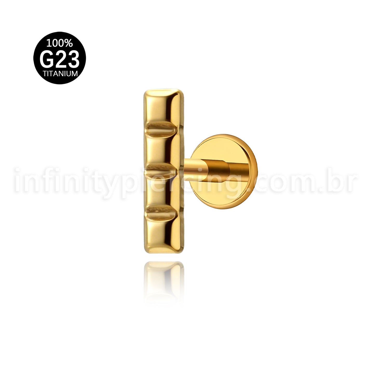 Piercing Labret Titânio Peça De Montar Tetris