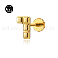 Piercing Labret Titânio Peça De Montar Tetris 1.2X8 11243