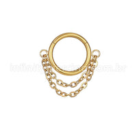 Piercing Argola Aço Cirúrgico Segmento Articulado Correntes