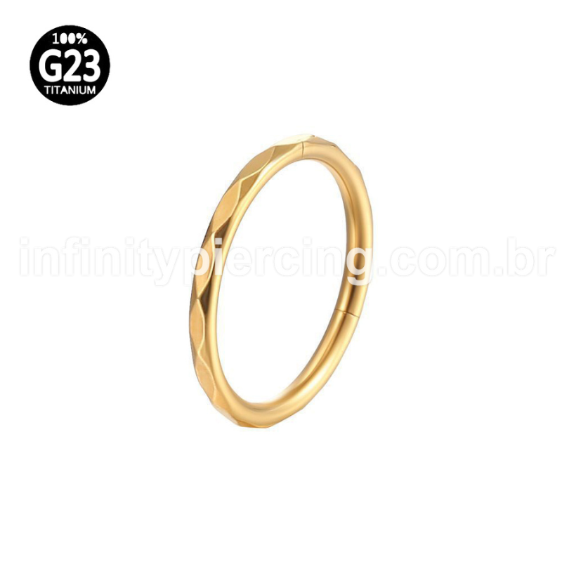 Piercing Argola Titânio Segmento Articulado Detalhada