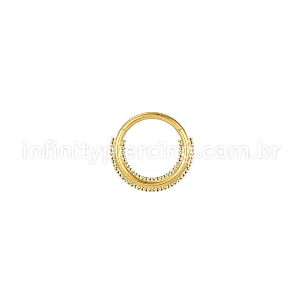 Piercing Argola Aço Cirúrgico Com Detalhes