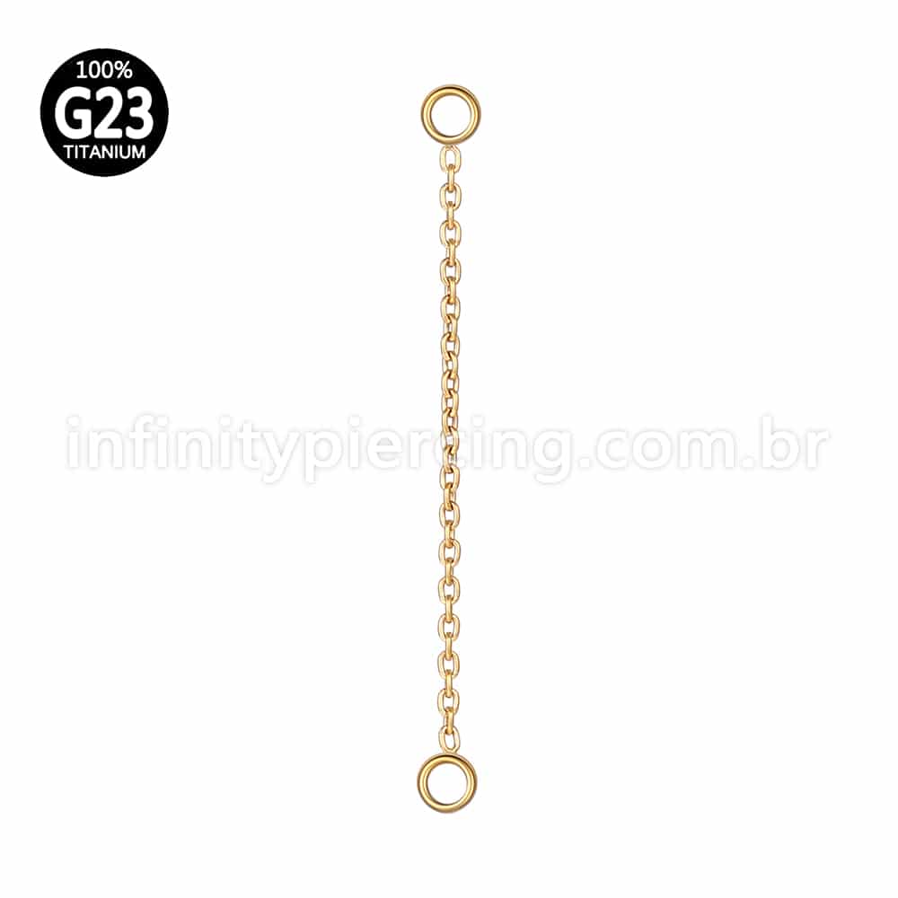 Corrente Para Piercing Titânio