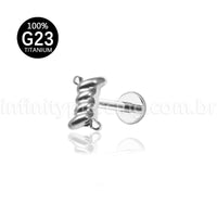 Piercing Labret Titânio Arame