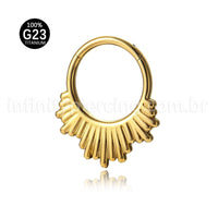 Piercing Argola Titânio Com Detalhes