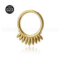 Piercing Argola Titânio Com Detalhes