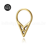 Piercing Argola Titânio Com Detalhes