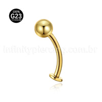 Piercing Banana Titânio Floating Bolinha