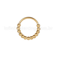 Piercing Argola Aço Cirúrgico Segmento Articulado Bolinhas